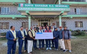 सहारा फुटबल एकेडेमीलाई लुम्बिनी विकास बैंकको आर्थिक सहयोग