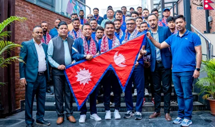 एसियाडका लागि नेपाली क्रिकेट टोलीको बिदाइ   